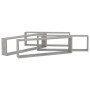 Mensole Parete Cubo 4pz Grigio Cemento 100x15x30 cm Multistrato