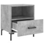 Comodino Grigio Cemento 40x35x47,5 cm in Legno Multistrato