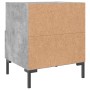 Comodino Grigio Cemento 40x35x47,5 cm in Legno Multistrato