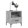 Comodino Grigio Cemento 40x35x47,5 cm in Legno Multistrato