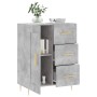 Credenza Grigio Cemento 69,5x34x90 cm in Legno Multistrato