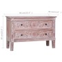 Credenza con 2 Cassetti 90x30x60 cm in Legno Massello di Mogano