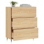 Credenza Rovere Sonoma 69,5x34x90 cm in Legno Multistrato