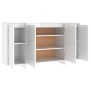 Credenza Bianco Lucido 135x41x75 cm in Truciolato