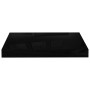 Scaffale a Parete Nero Lucido 40x23x3,8 cm in MDF