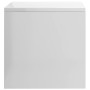 Comodino Bianco Lucido 40x30x30 cm in Legno Multistrato