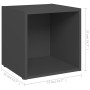 Mobile Porta TV Grigio 37x35x37 cm in Legno Multistrato