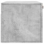 Mobile a Parete Grigio Cemento 80x36,5x35 cm Legno Multistrato