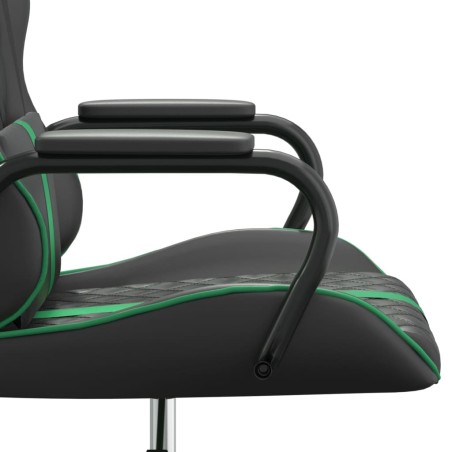 Sedia da Gaming Nera e Verde in Similpelle