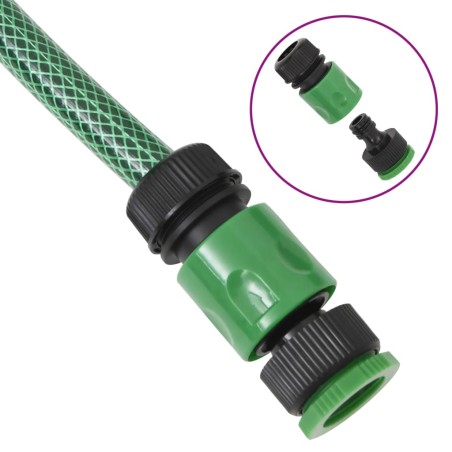 Set Tubo da Giardino con Raccordi Verde 0,5" 50 m in PVC