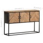 Credenza 120x30x75 cm in Legno Massello di Acacia