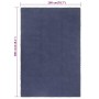 Tappeto Rettangolare Blu Marino 200x300 cm in Cotone