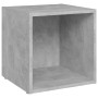 Mobili Porta TV 4pz Grigio Cemento 37x35x37cm Legno Multistrato