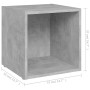 Mobili Porta TV 4pz Grigio Cemento 37x35x37cm Legno Multistrato