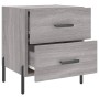 Comodini 2 pz Grigio Sonoma 40x35x47,5 cm in Legno Multistrato