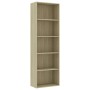 Libreria 5 Ripiani Rovere Sonoma 60x30x189 cm Legno Multistrato