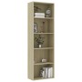 Libreria 5 Ripiani Rovere Sonoma 60x30x189 cm Legno Multistrato