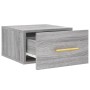 Comodini a Muro 2 pz Grigio Sonoma 35x35x20 cm