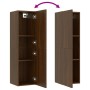 Mobili Porta TV a Parete 2 pz Rovere Marrone 30,5x30x110 cm