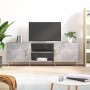 Mobile Porta TV Grigio Cemento 150x30x50cm in Legno Multistrato