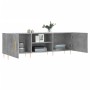 Mobile Porta TV Grigio Cemento 150x30x50cm in Legno Multistrato