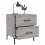 Comodini 2 pz Grigio Sonoma 40x35x47,5 cm in Legno Multistrato