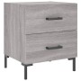 Comodini 2 pz Grigio Sonoma 40x35x47,5 cm in Legno Multistrato