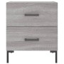 Comodini 2 pz Grigio Sonoma 40x35x47,5 cm in Legno Multistrato