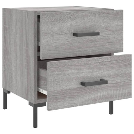 Comodini 2 pz Grigio Sonoma 40x35x47,5 cm in Legno Multistrato