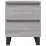 Comodini 2pz Grigio Sonoma 40x35x50 cm in Legno Multistrato