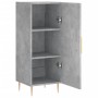 Credenza Grigio Cemento 34,5x34x90 cm in Legno Multistrato