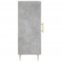 Credenza Grigio Cemento 34,5x34x90 cm in Legno Multistrato
