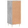 Credenza Grigio Cemento 34,5x34x90 cm in Legno Multistrato