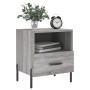 Comodini 2 pz Grigio Sonoma 40x35x47,5 cm in Legno Multistrato