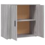 Credenza Grigio Sonoma 80x33x70 cm in Legno Multistrato