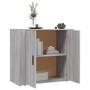 Credenza Grigio Sonoma 80x33x70 cm in Legno Multistrato