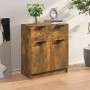 Credenza Rovere Fumo 60x30x70 cm in Legno Multistrato