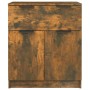 Credenza Rovere Fumo 60x30x70 cm in Legno Multistrato