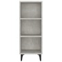 Credenza Grigio Cemento 34,5x32,5x90 cm in Legno Multistrato