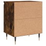 Comodini Rovere Fumo 2 pz 40x30x50 cm in Legno Multistrato