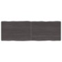 Piano Tavolo Marrone Scuro 120x40x(2-6)cm Rovere Non Trattato