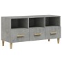 Mobile Porta TV Grigio Cemento 102x36x50 cm Legno Multistrato