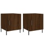 Comodini 2 pz Rovere Marrone 40x40x50 cm in Legno Multistrato