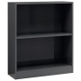 Libreria Grigio Lucido 60x24x76 cm in Legno Multistrato