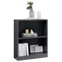 Libreria Grigio Lucido 60x24x76 cm in Legno Multistrato