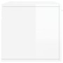 Mobile a Parete Bianco Lucido 80x36,5x35 cm Legno Multistrato