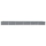 Letto Rialzato Giardino in Acciaio Zincato 600x80x45 cm Grigio