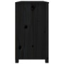 Armadietto Miele Nero 100x40x72 cm in Legno Massello di Pino