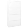 Armadio per Ufficio Anta Scorrevole Bianco 90x40x180 cm Acciaio