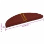 Tappetini Adesivi per Scale 5 pz Rossi 56x17x3 cm Agugliati